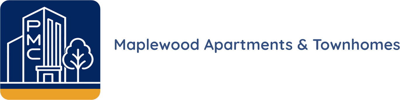The image is a logo for Maplewood Apartments & Townhomes.